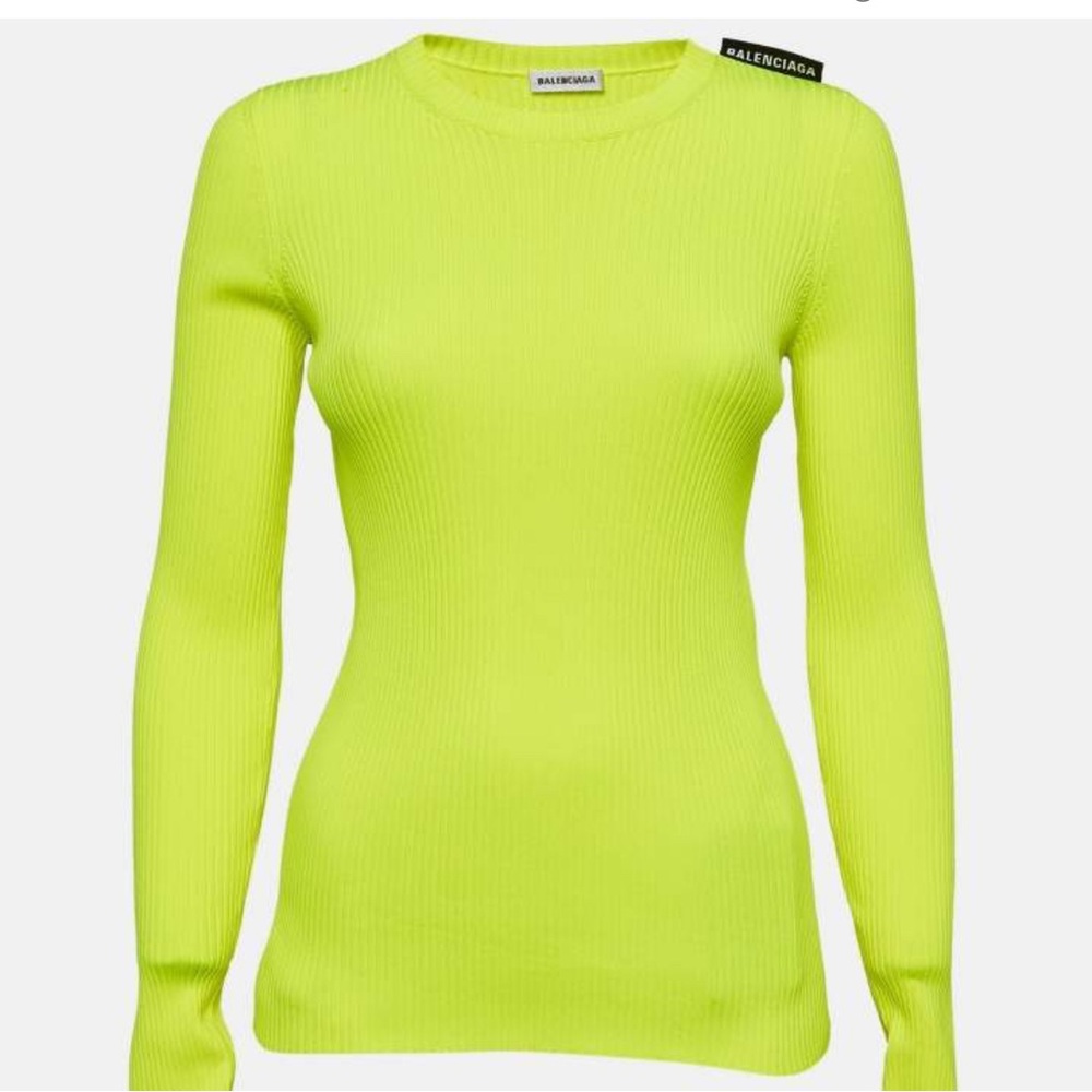 BALENCIAGA | LS Ribbed Knit Crew | M